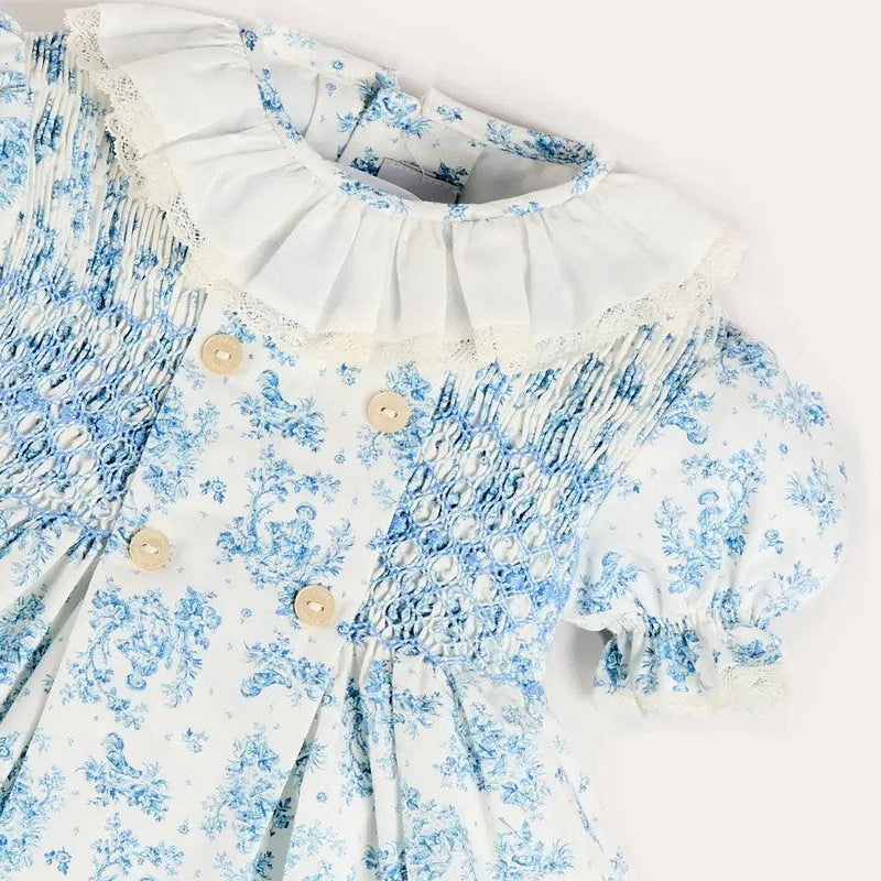 The Elodie Toile Hand-Smocked Dress