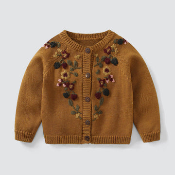 The Brown Embroideried Cardigan