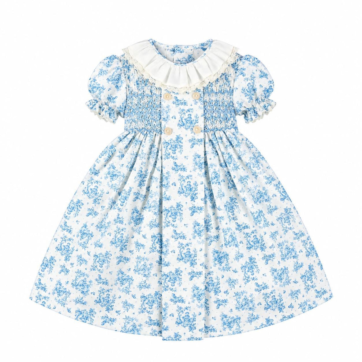 The Elodie Toile Hand-Smocked Dress