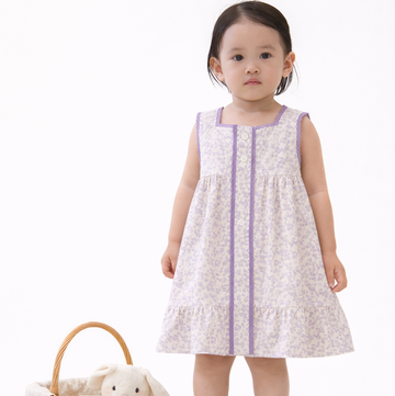 The Lavender button  dress
