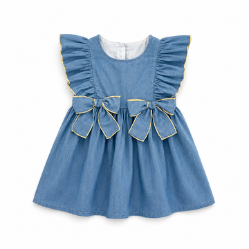 The Denim Bow dress