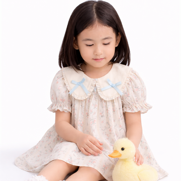 The Blue bow blossom dress