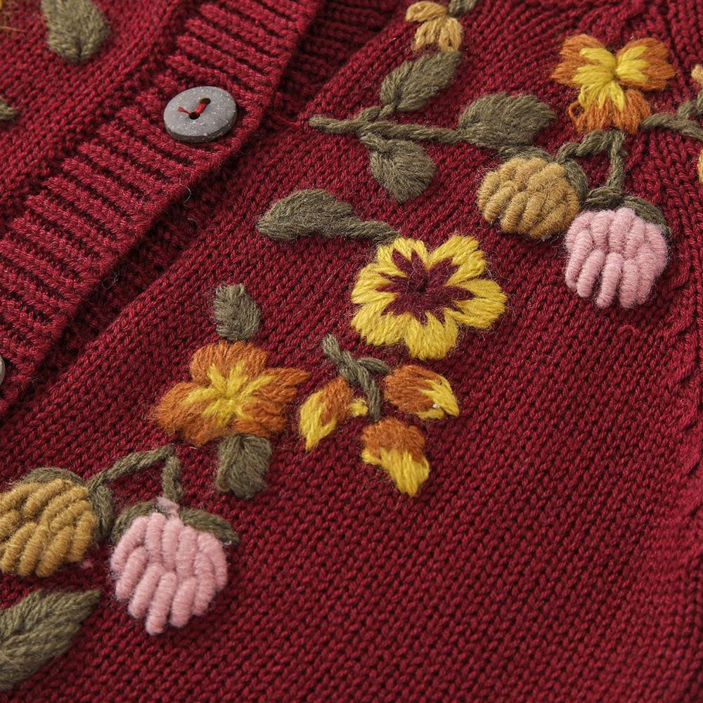 The  Berry Embroderied Cardigan
